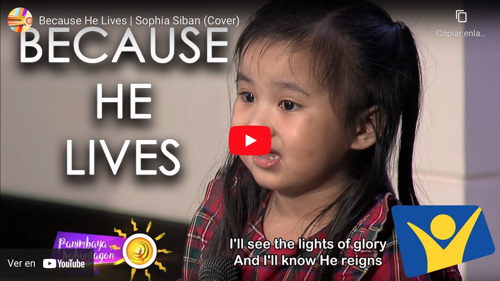 Adorable niña de dos años canta Porque Él vive