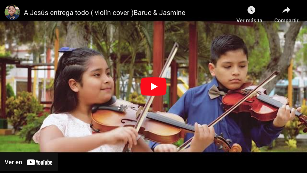 Mira estos niños tocando «A Jesús entrega todo» en violín