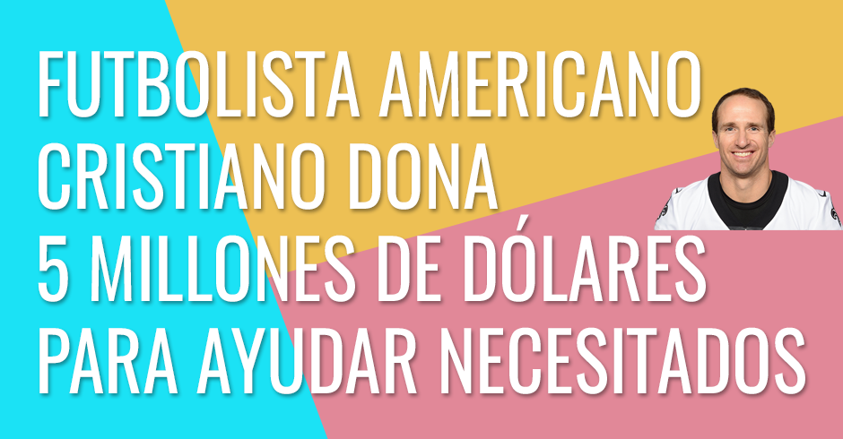 Jugador cristiano de fútbol americano dona 5 millones de dólares para ayudar necesitados