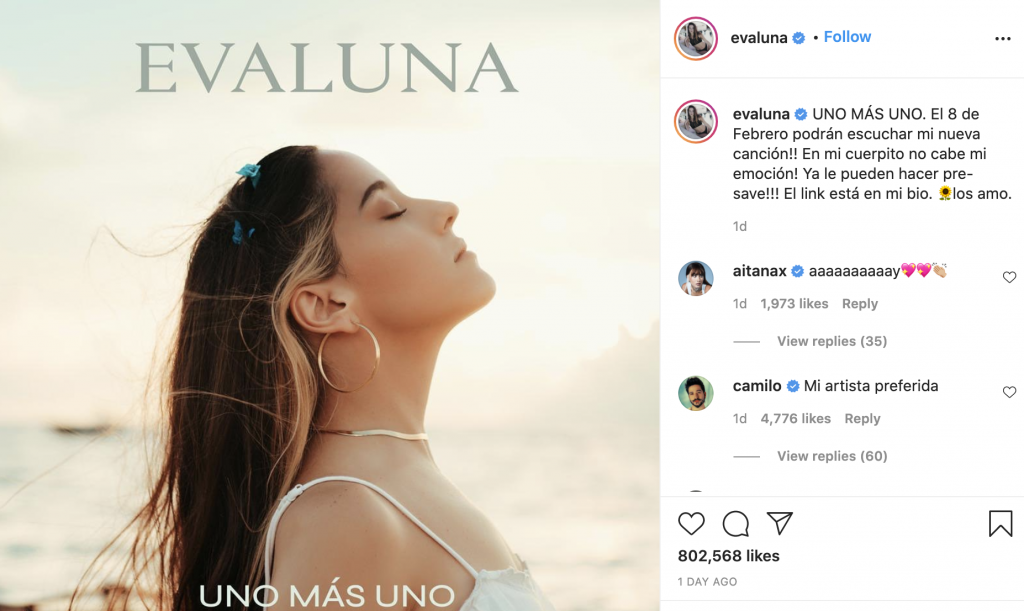 Uno más uno - Evaluna Montaner