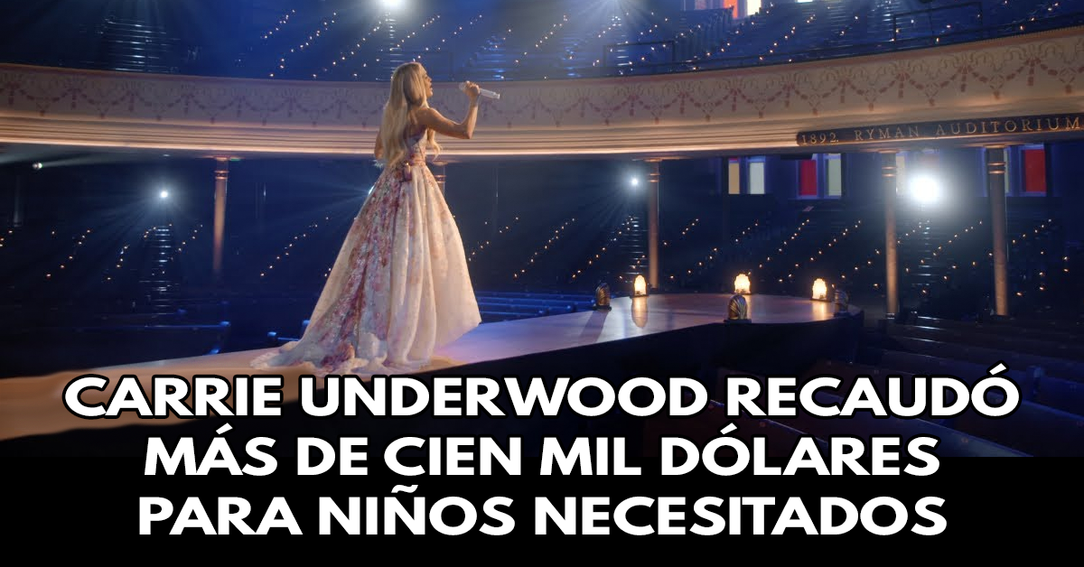 Cantante Cristiana Carrie Underwood recaudó más de cien mil dólares para niños necesitados en concierto de Pascua