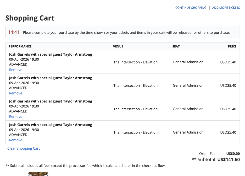 comprar boletas josh garrels